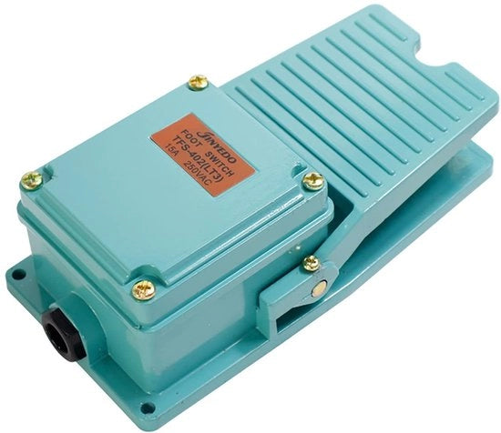 Pedale di commutazione in alluminio - Antiscivolo - Interruttore a momento - 250V 15A - affidabile e robusto - adatto per uso professionale