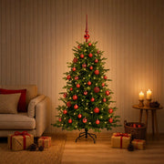 Albero di Natale artificiale con palline 120 cm 150 LED 3465885