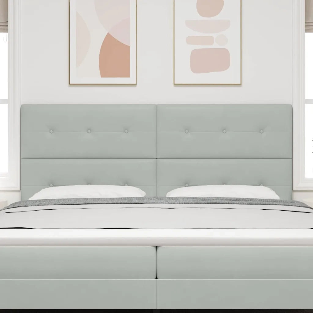 Testiera | Testata Grigio chiaro 200 cm Velluto