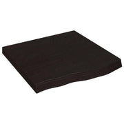 Piano Tavolo | Superficie Tavolo | Piano Scrivania Marrone 60x60x(2-6) cm Rovere Massello Trattato