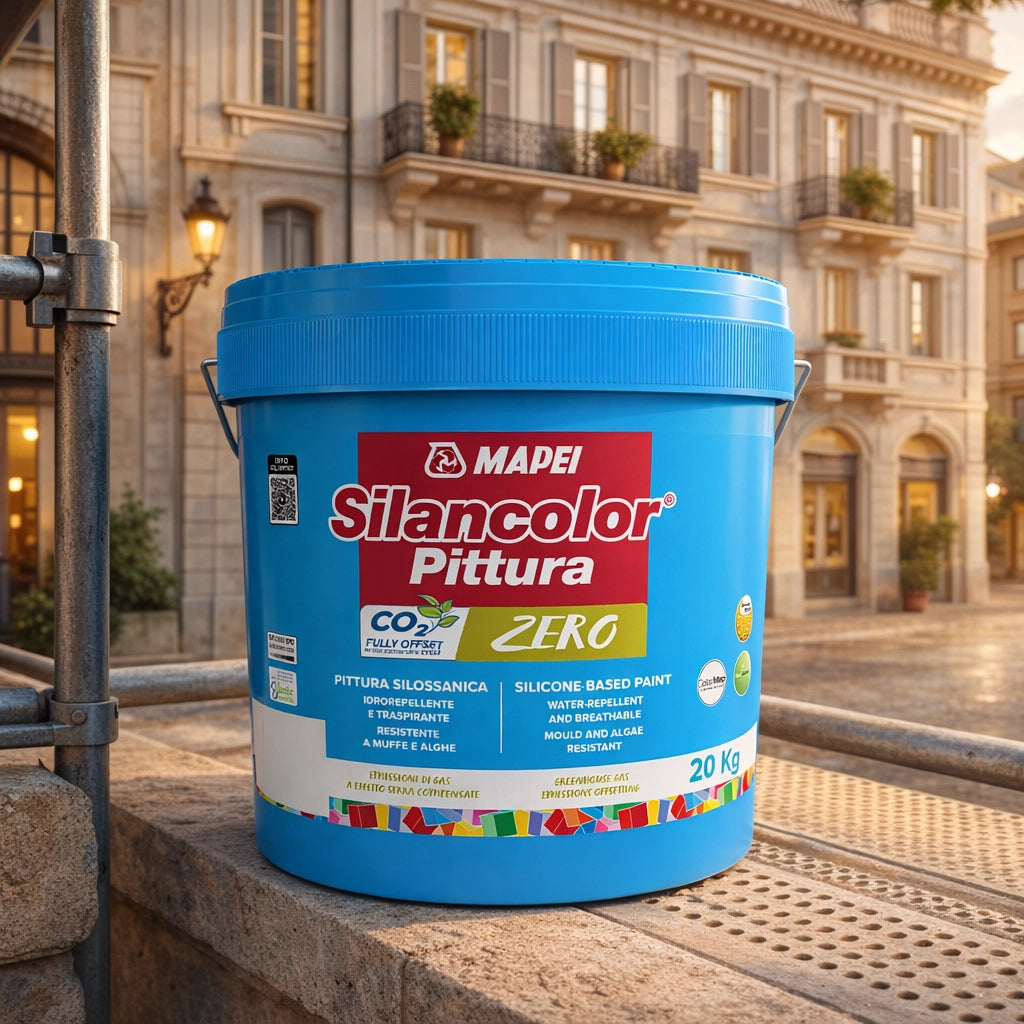 Mapei silancolor pittura zero esterni e interni idrorepellente traspirante 20kg