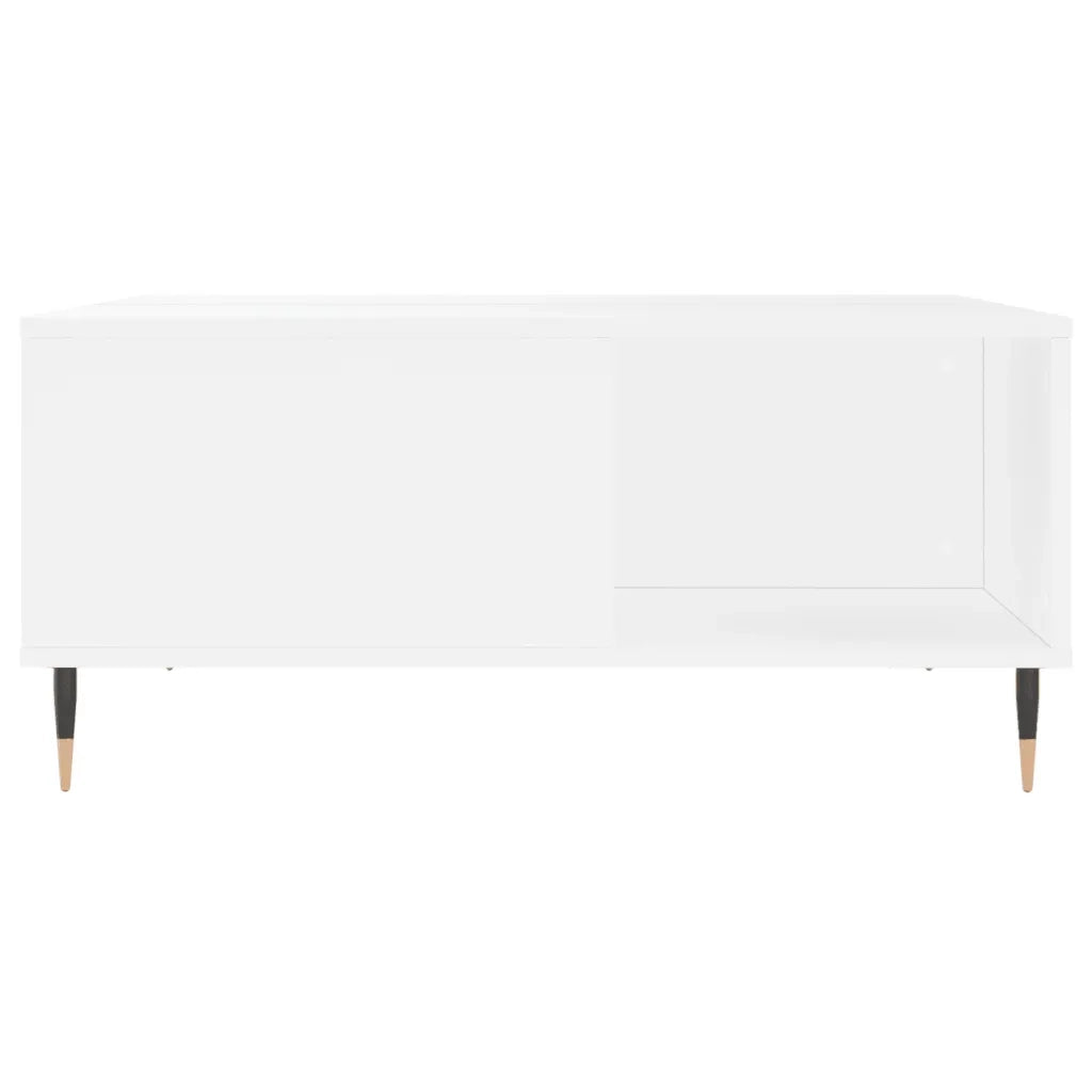 Tavolino da Salotto Bianco 80x80x36,5 cm in Legno Multistrato 830772