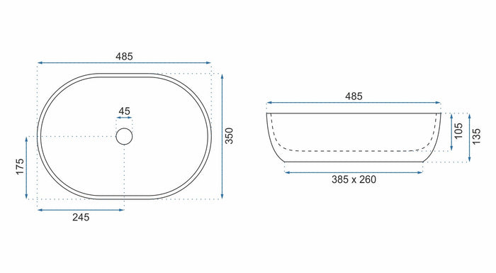 Lavabo Da Appoggio Rea Lara Beige