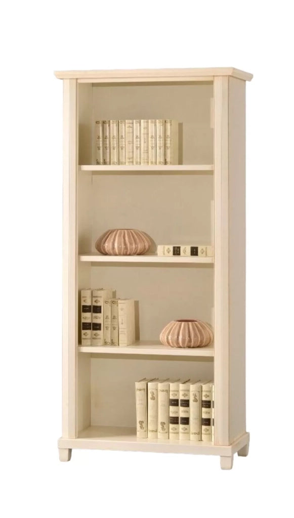Libreria arte povera legno 4 ripiani avorio 87x40x189 - Mobili 2G