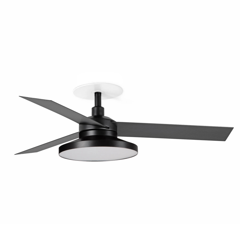 CRUISER RECESSED TAK S Ventilatore nero/aluminium 2700K