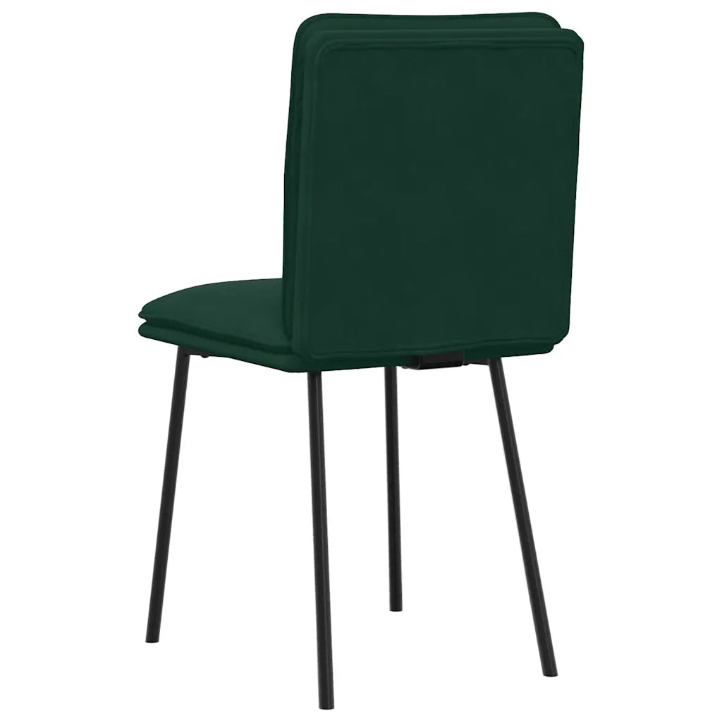 Sedie da Pranzo 4 pz Verde Scuro in Velluto 3315411