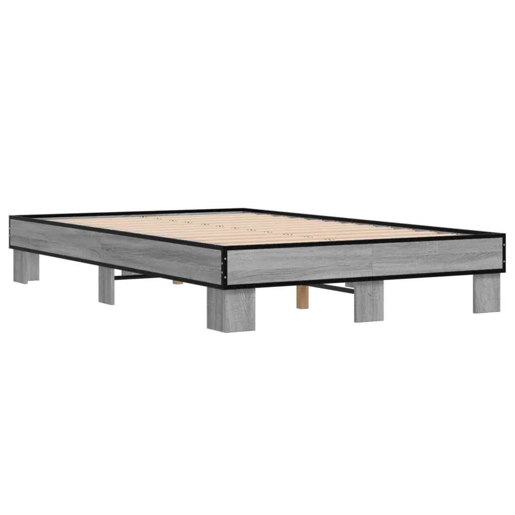 Giroletto Grigio Sonoma 140x200 cm in Legno Multistrato Metallo 845860