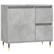Armadietto da Bagno | Armadio da bagno Grigio Cemento 65x33x60cm Legno Multistrato