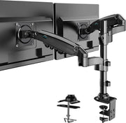 Supporti per schermo doppio per monitor 13"-32" | Rotazione 360° | Regolabile in altezza | Supporto a gasveer | VESA 75/100