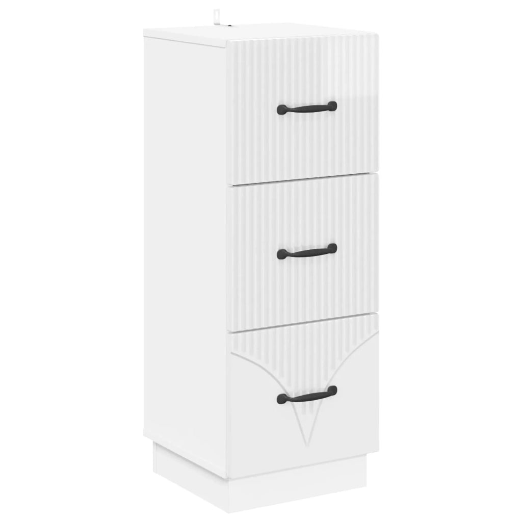 Mobile con Cassetti Bianco Lucido 33 x 34,5 x 87 cm 895309