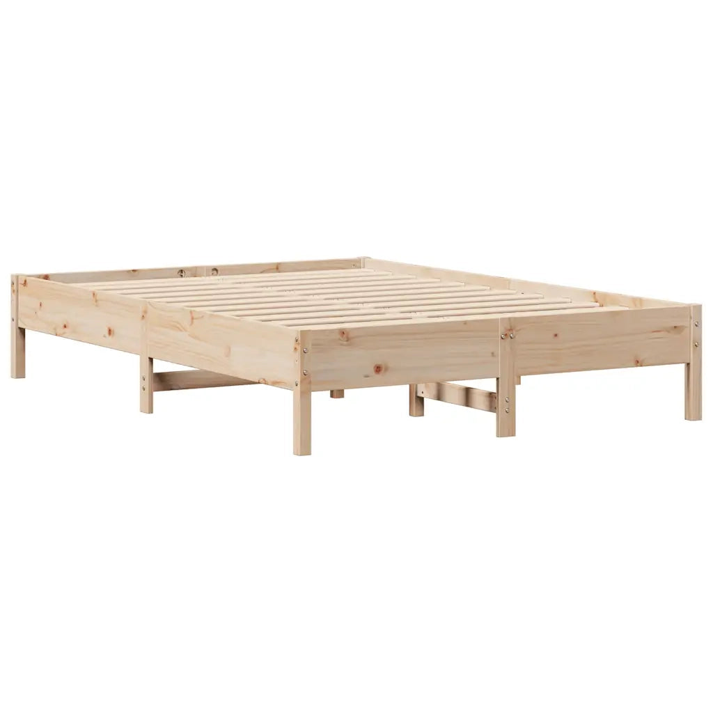 Letto senza Materasso 140x190 cm in Legno Massello di Pino