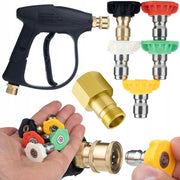 Pistola Alta Pressione 4350 PSI con Set di 5 Ugelli + Adattatore Easy!Lock M22 | 300 Bar