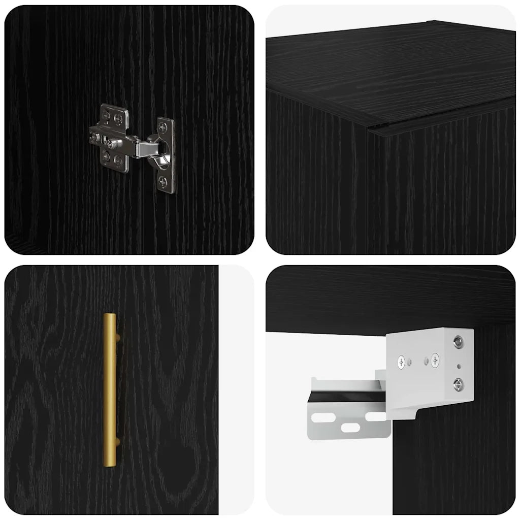 Pensile Rovere Nero 34,5 x 34 x 90 cm