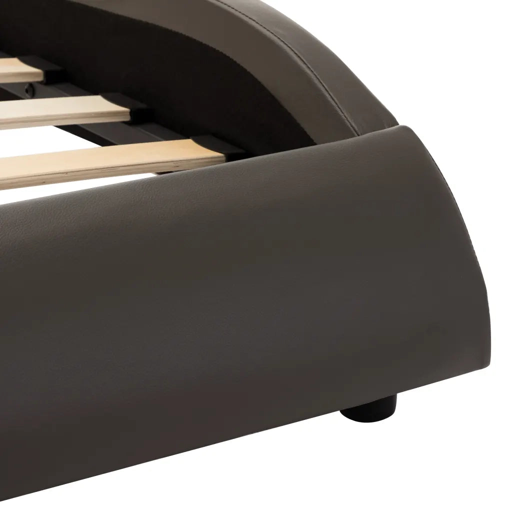 Struttura letto con LED senza materasso grigio e bianco 120x190 cm