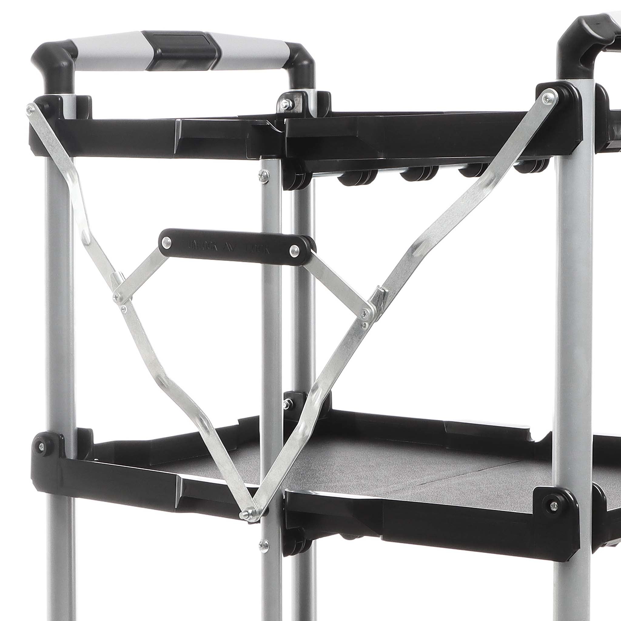 Carrello pieghevole multiuso con 3 piani Fino a 120 kg Per officina, ufficio, gastronomia