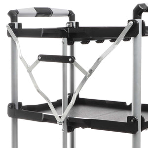 Carrello pieghevole multiuso con 3 piani Fino a 120 kg Per officina, ufficio, gastronomia