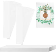 Banda di Invito per Matrimonio 30 pezzi - Strisce Decorative di Carta - 31 x 4 cm - Bianco - Per Inviti di Matrimonio - Design Transparente - Banda di Invito