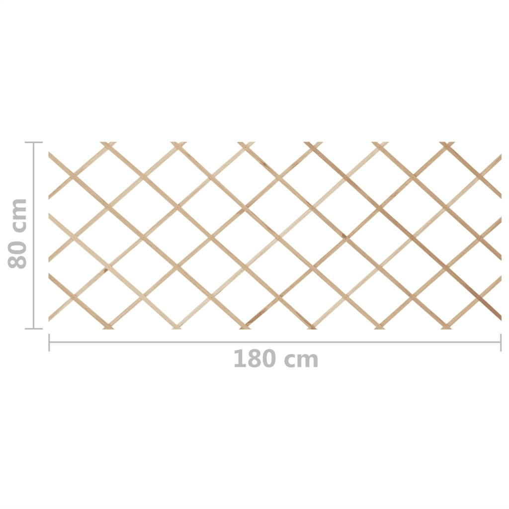 Recinzione da Giardino | Recinzione a Traliccio 5 pz in Massello Abete 180x80 cm