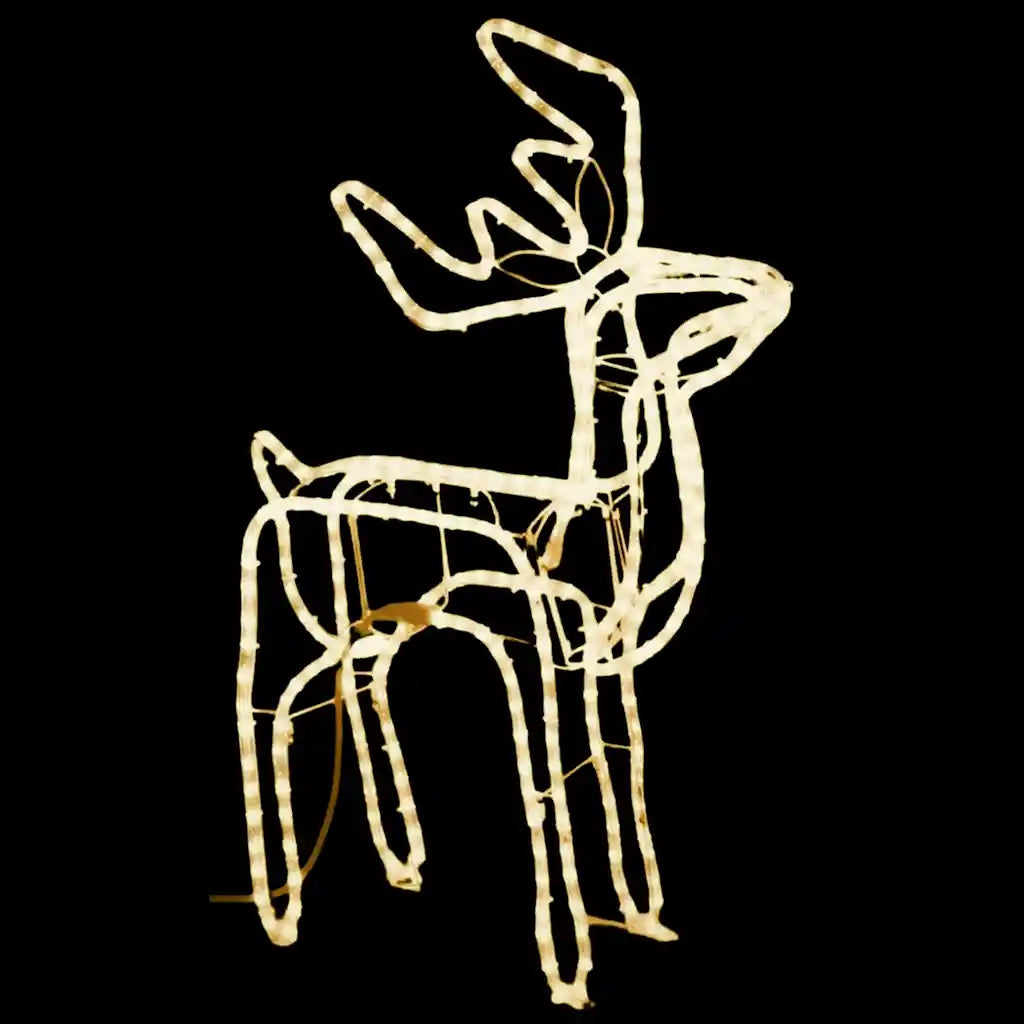 Figure Natalizie Renne Bianco Caldo 76x42x87 cm 343298