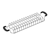 Smeg, scaldapanini tsbw02, accessorio per tostapane, griglia in acciaio, maniglie in plastica ad alta resistenza termica, compatibile con tostapane smeg tsf02, 51x383x103 mm