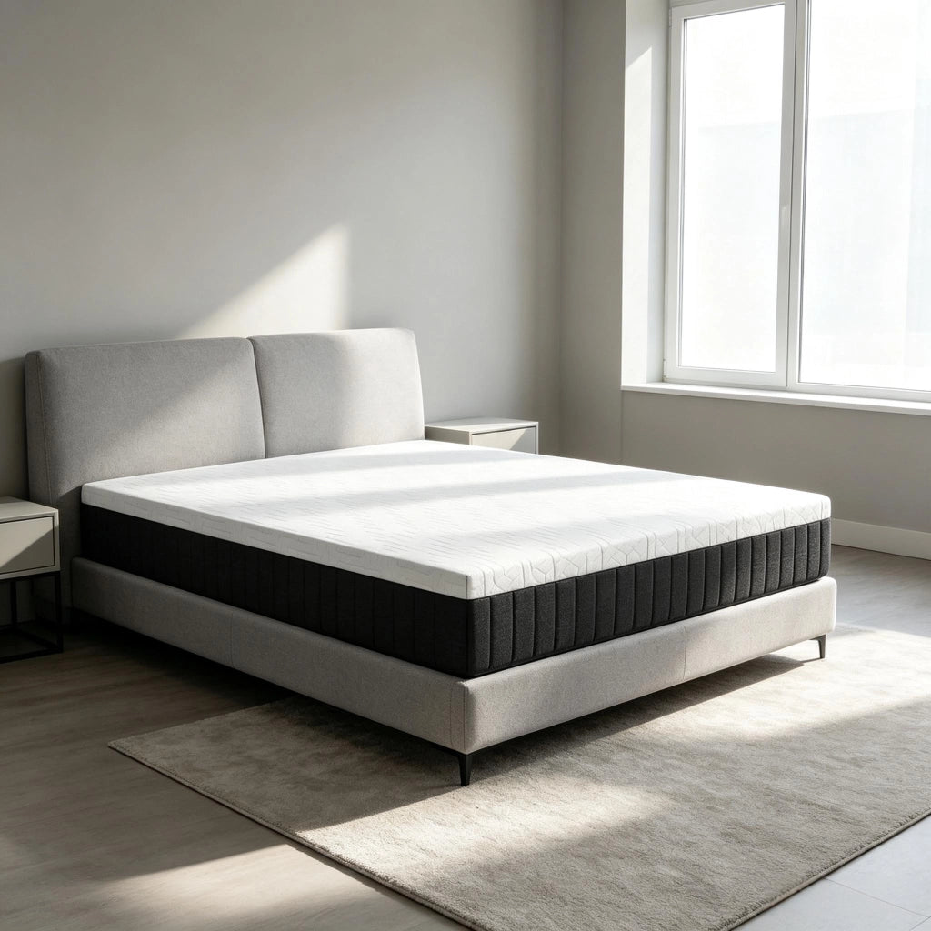 MATERASSO 140x190 cm Bianco e Grigio in poliestere 1 pz