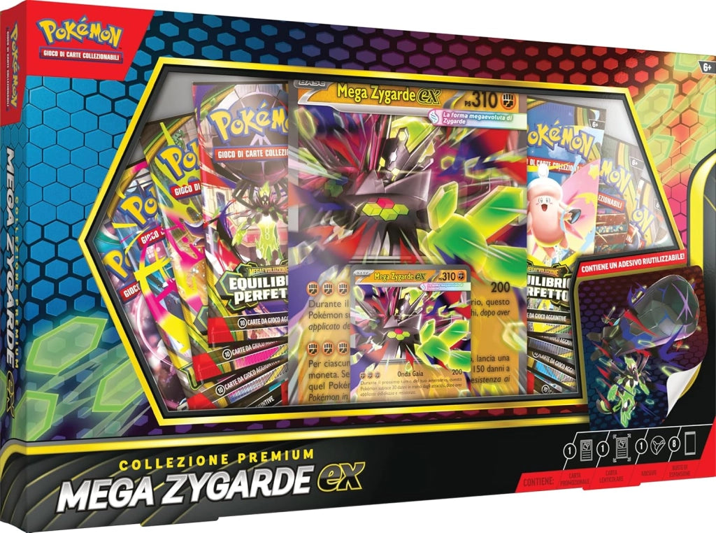 Pokemon: collezione premium Mega Zygarde-ex del GCC Pokemon (una carta promozionale, una carta lenticolare gigante, un a