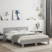 Giroletto con Testiera e LED Grigio Sonoma 150x200 cmcod mxl 86033