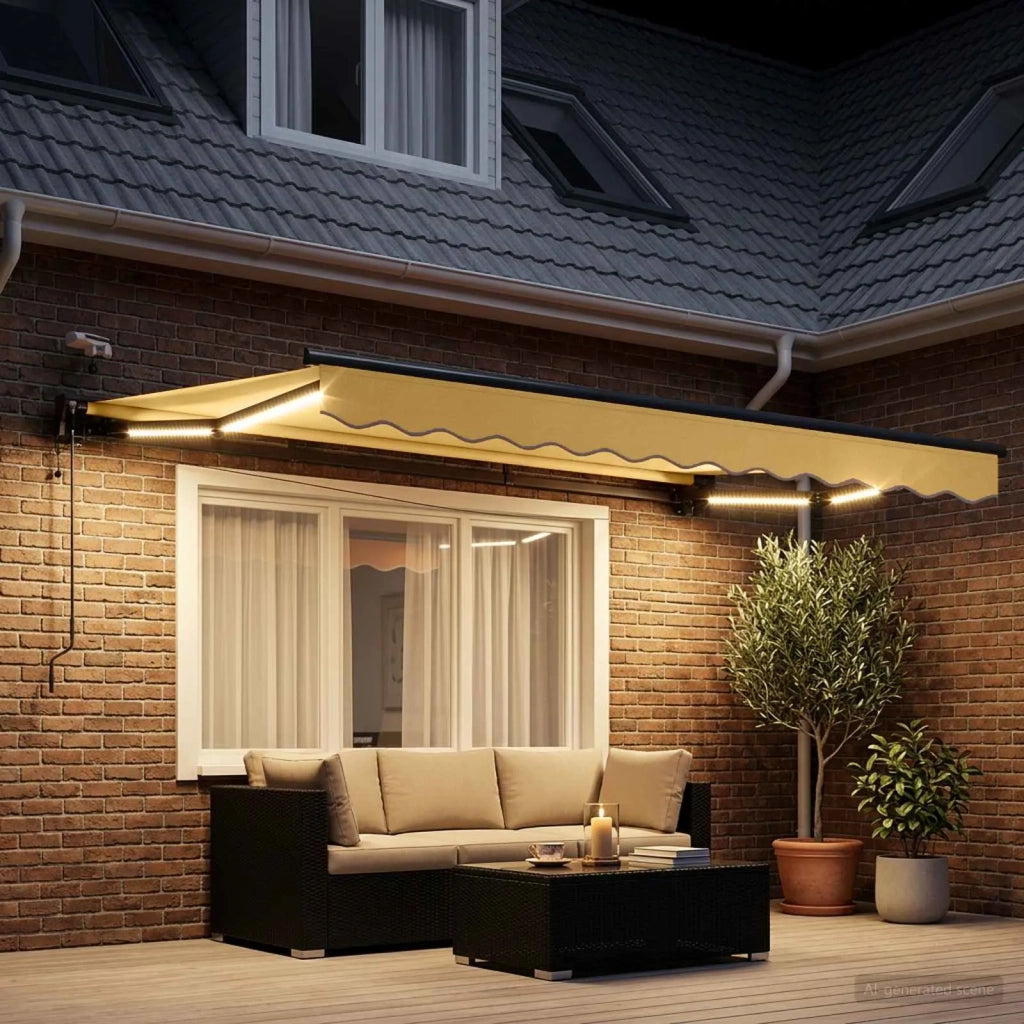Tettuccio Elettrico Retrattile Sabbia 3,5 x 2 m 3425740