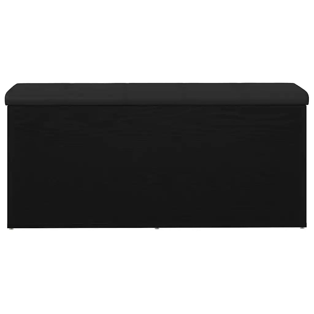 Panchina con contenitore Rovere nero 102 x 42 x 45 cm 862985