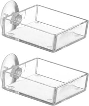Accessorio per acquario Plus - Lame di alimentazione per pesci in acrilico - Scatola di alimentazione per gamberi per pesci - Accessorio per acquario con clip.