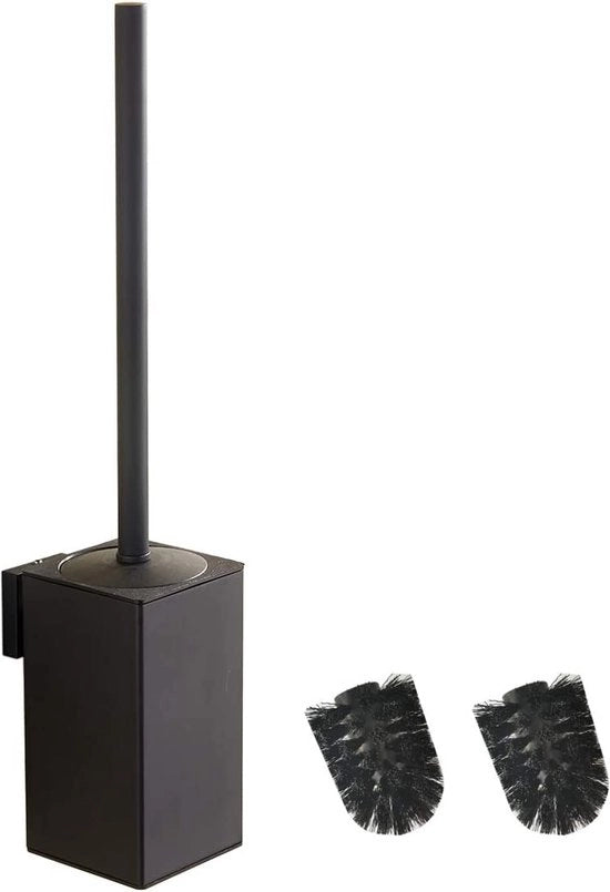 Supporto per spazzola per wc a muro quadrato (nero) BGL 304 RVS
