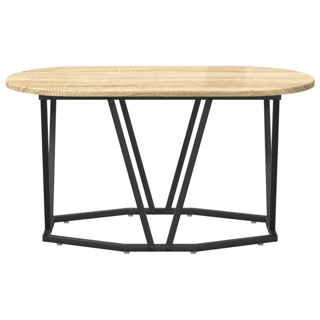 Tavolino da caffÃ¨  in rovere Sonoma 80x40x40,5 cm, in legno ingegnerizzato e metallo