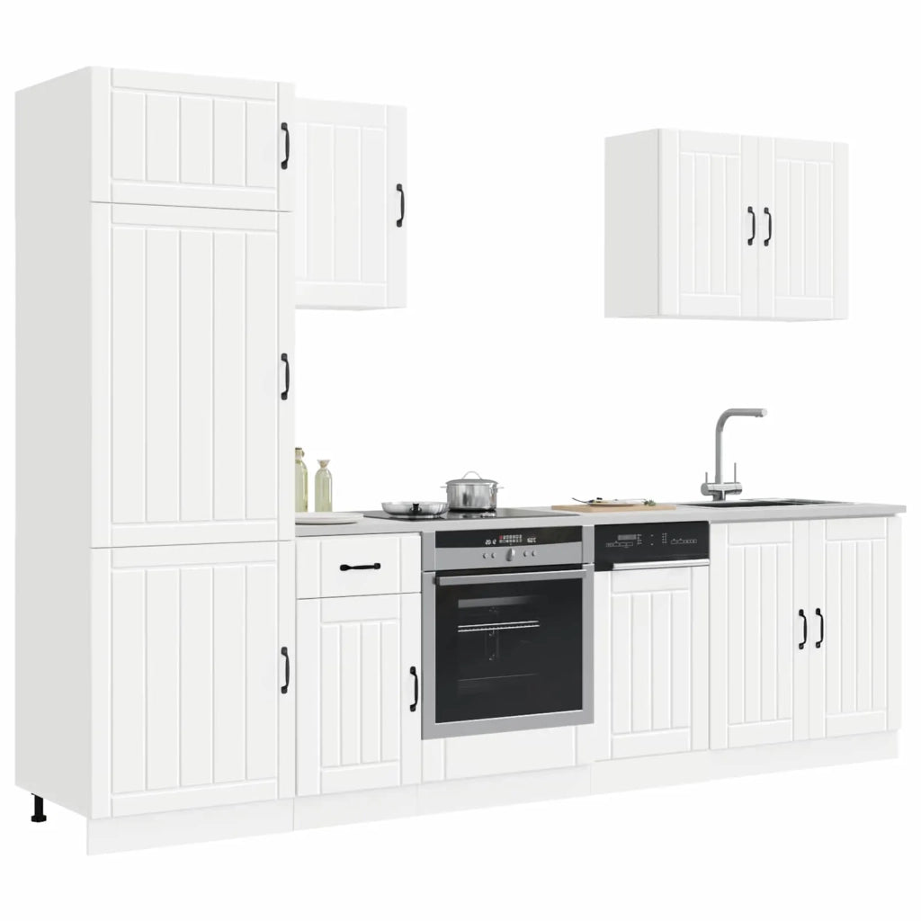Set Mobili da Cucina 7 pz Lucca Bianco Legno Multistrato 3314771