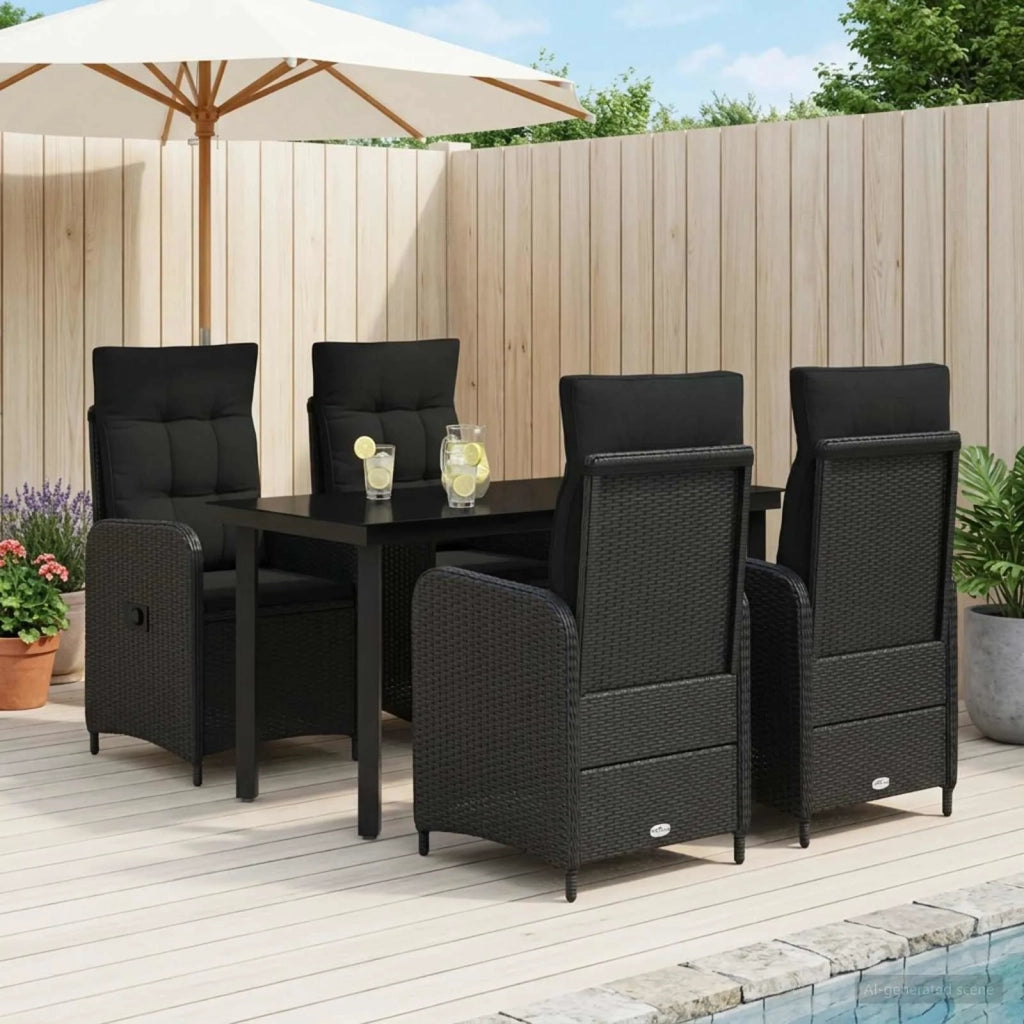 Set Tavolo da Salotto 5 pz Nero 3422478
