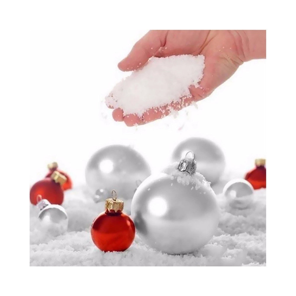 Trade Shop - Busta Di Neve Artificiale 120gr Per Addobbi Albero Decorazioni Natalizie -