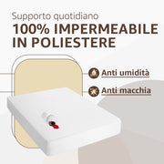 SONIT - Coprimaterasso Impermeabile - Cerata Letto - Copri Materasso Antiacaro Anallergico - Anti Macchia e Umidità Misura: SINGOLO 90X190