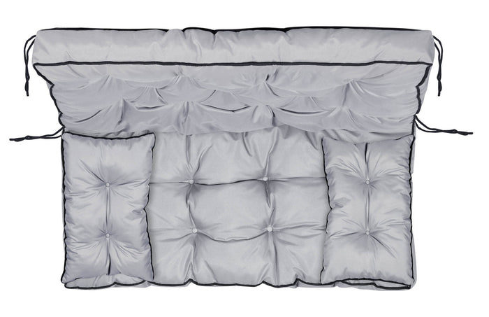 AIO FACTORY 100x60x50 cm Set da giardino impermeabile con cuscino grigio