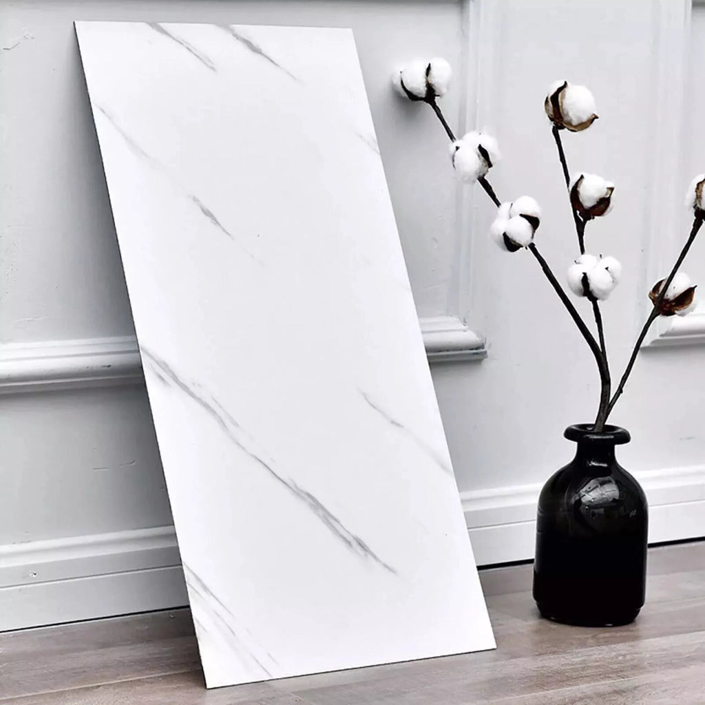 Adesivi Marmo per Parete ¨C Zephmum ¨C Bianco 10 Pezzi