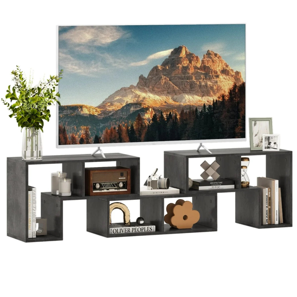 Portaoggetti sopra il WC 134-180 x 30,5 x 43 cm ampio spazio di archiviazione uso multiuso legno grigio 20_0012792