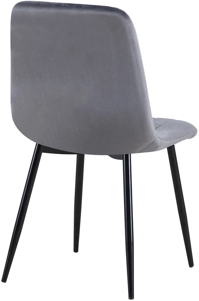 Sedia Dijon in velluto o tessuto Velluto,grigio scuro