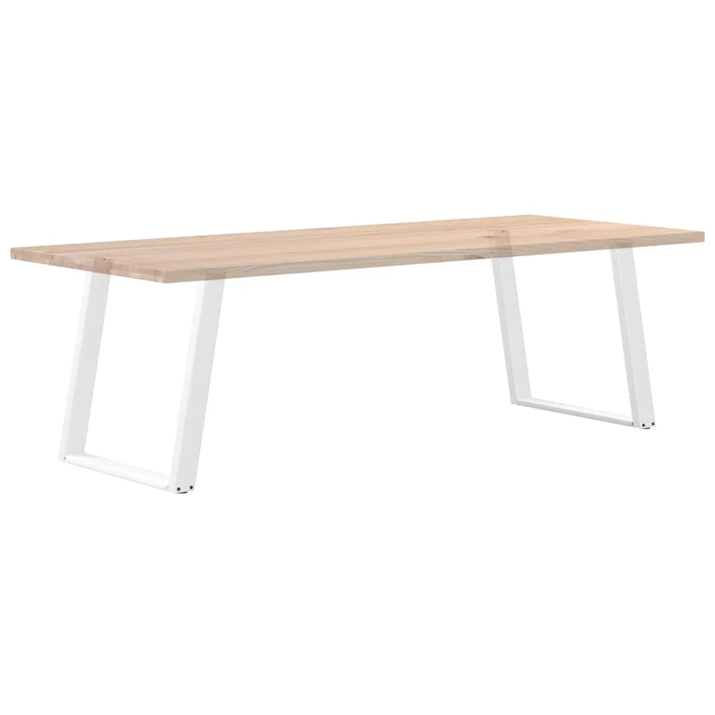 Set di 2 gambe regolabili per tavolo da pranzo a forma di U 70 x 72-73 cm design moderno acciaio bianco 02_0057073