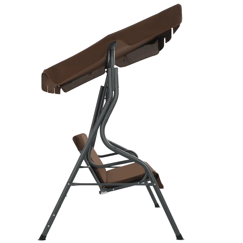 Panchina a Dondolo da Giardino CaffÃ¨ 170x110x153 cm cod mxl 43324