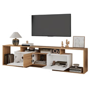 Mobile TV con 2 ante; 1 anta ribalta e 3 vani aperti - per soggiorno - 180x30x49 cm