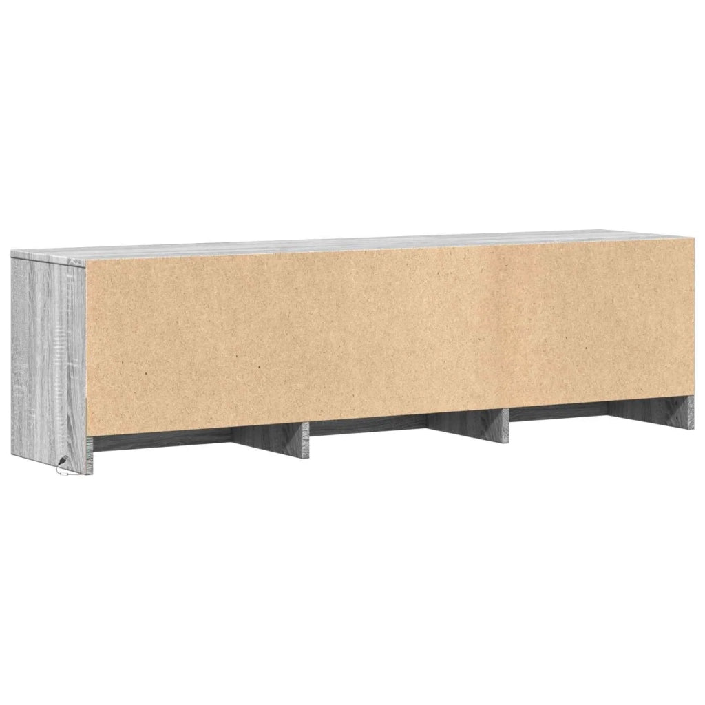 Mobile TV con LED-Credenza per TV Sonoma grigia 140 x 34 x 40 cm