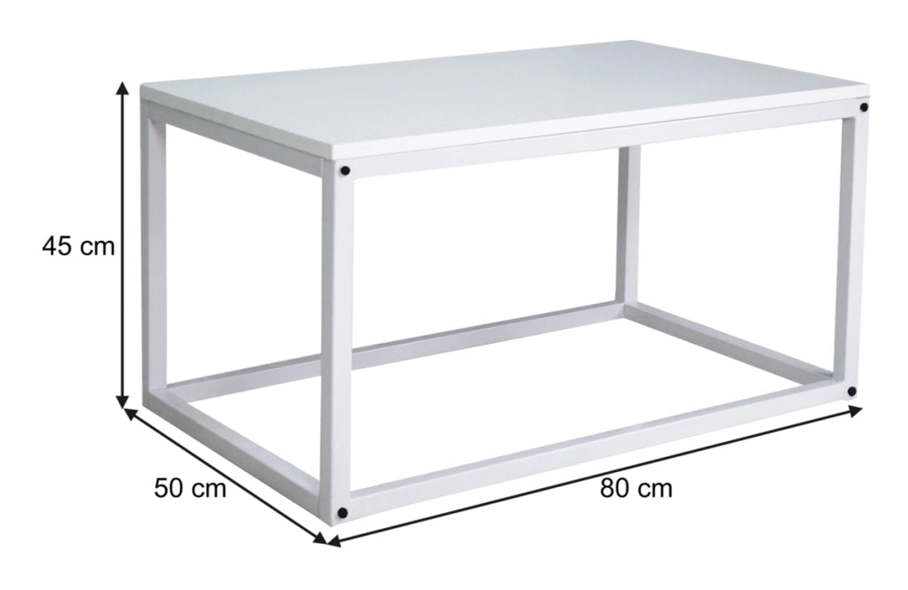 Tavolino da salotto, tavolino da caffè mod. Adam - Colore: Bianco - TS08AD