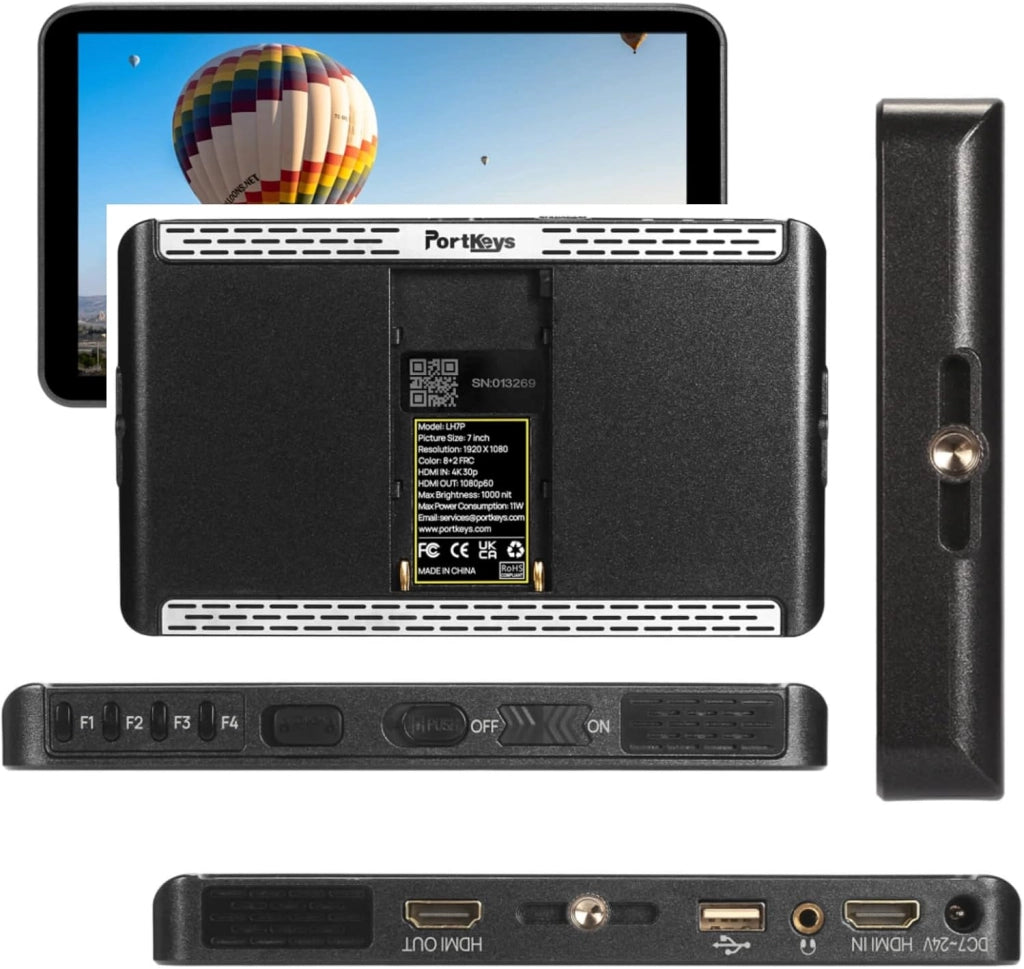 Portkeys LH7P-B 7" High Brightness Touchscreen Monitor