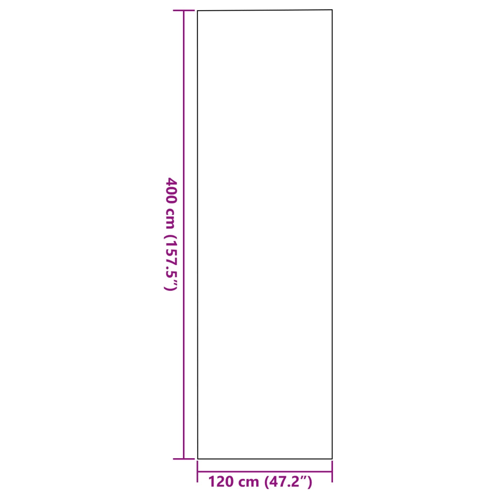 Zerbino Rettangolare Grigio 120x400 cm di