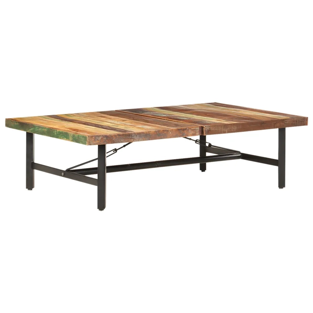 Tavolino da Salotto 142x90x42 cm in Legno Massello di Recupero 320654