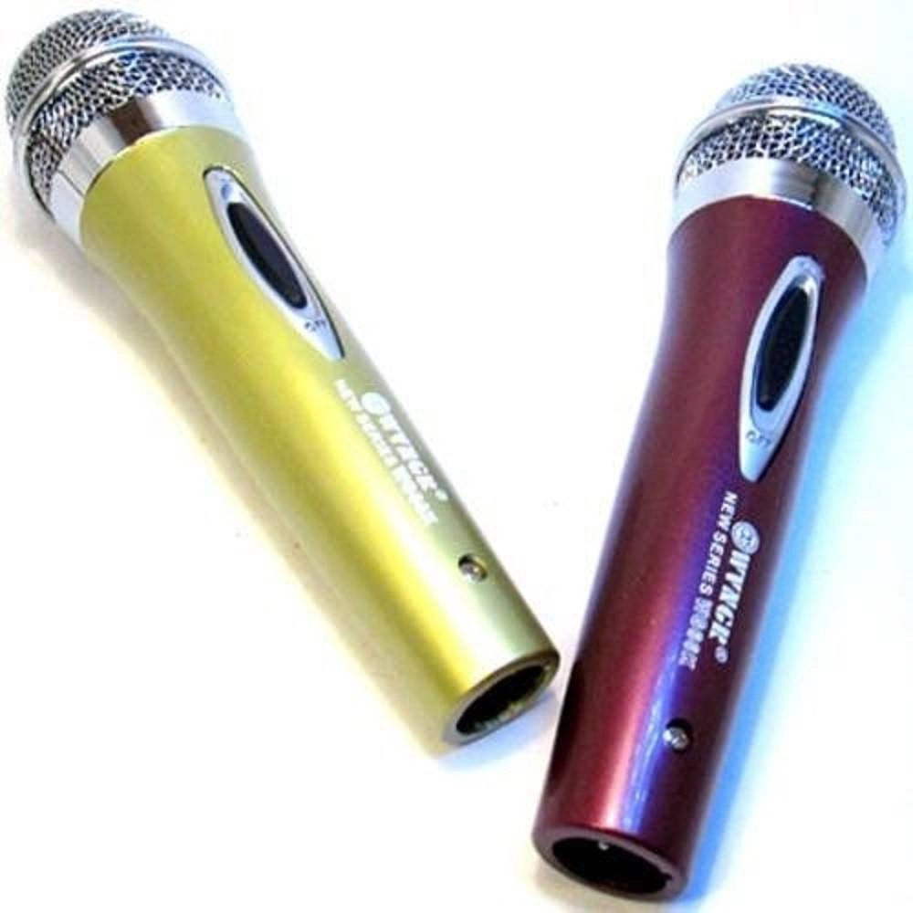 Trade Shop - Set 2 Microfono Professionale Dinamico Con Filo Karaoke Conferenze 6233 -