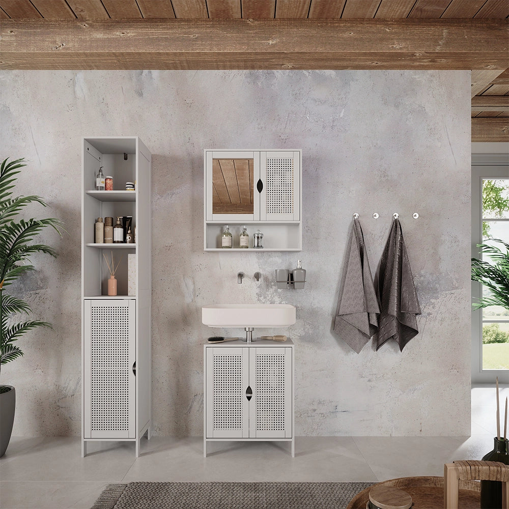 Vicco Set di mobili da bagno Bianco 3 parti